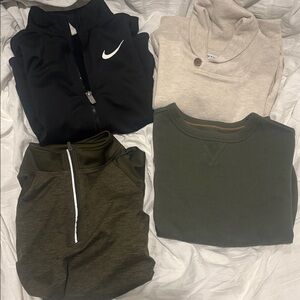 Bundle 4 Piece Boys Sweaters Zip Size 5-6/7Black Full-Zip